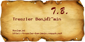 Treszler Benjámin névjegykártya