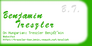 benjamin treszler business card